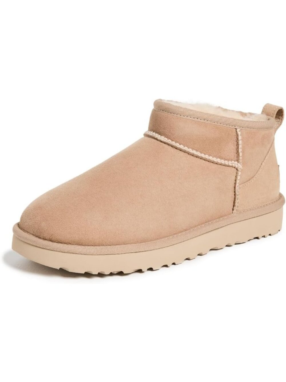 Ugg Women's Sand Round Toe Imported Classic Ultra Mini SOLID Ankle Boots